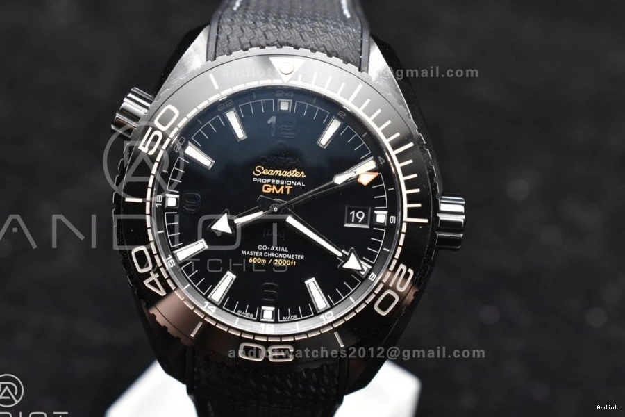 on Nylon Edition A8906 Ocean Real VSF Black Best Strap Clone Super 45.5mm Planet Black Ceramic 1:1 Deep 0108